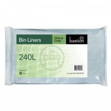 240L Heavy Duty Bin Liners - Black